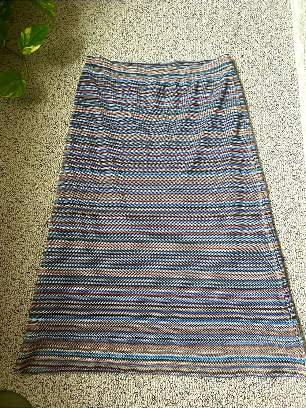 Striped Multicolor Knit Skirt